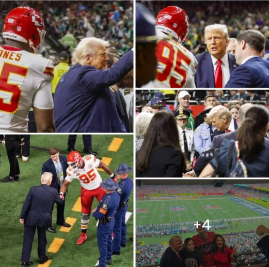 Trump asiste al Super Bowl en New Orleans.