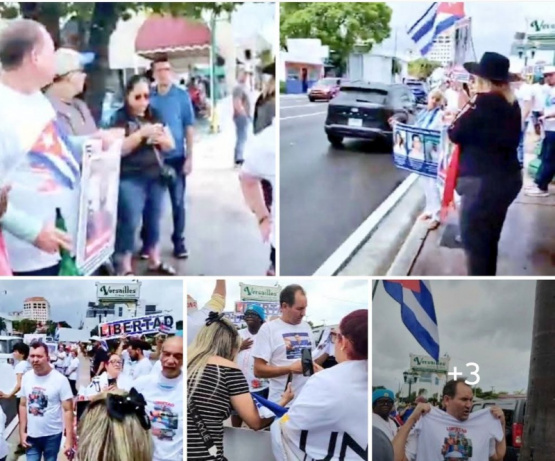 Cubanos en Miami: ¡Multitudinaria protesta por la libertad de los presos políticos en Cuba!