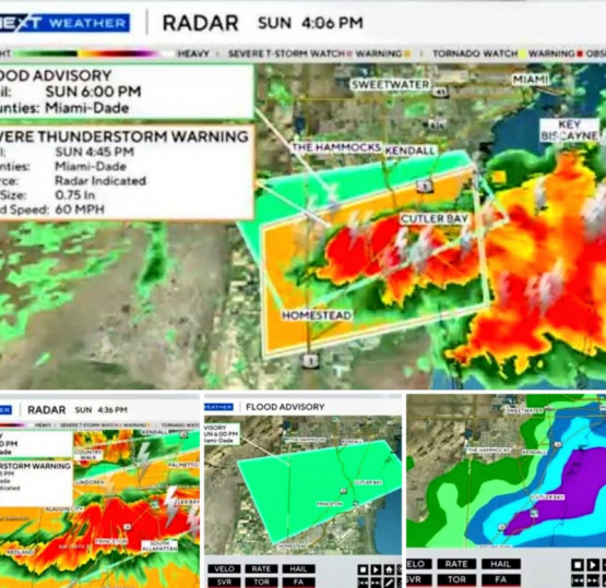 ¡Alerta en Miami! La tormenta que puede quedar en la historia ya causa estragos: calles inundadas y peligros inminentes