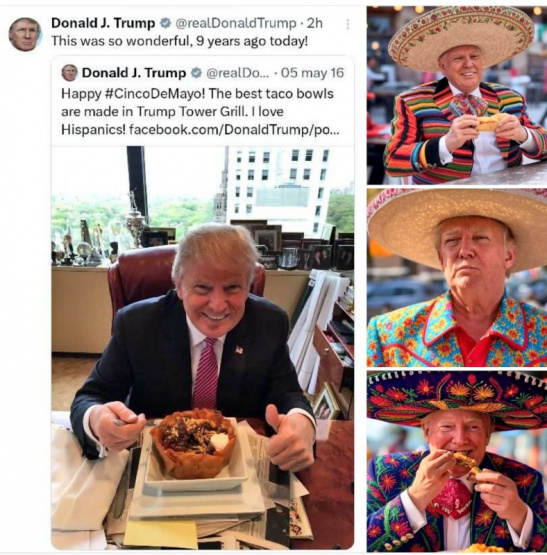 ¡Trump y su Taco Bowl! El curioso 5 de Mayo que sorprendió a sus seguidores desde la Torre Trump