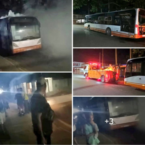 ¡Pánico en la Ruta! Un Ómnibus se Incendia y Aumenta la Inseguridad en el Transporte Público de Santiago de las Vegas.