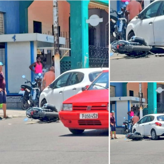 Accidente en La Habana: Auto choca moto en pleno centro y se desata el misterio de los heridos ¿Qué ocurrió realmente?