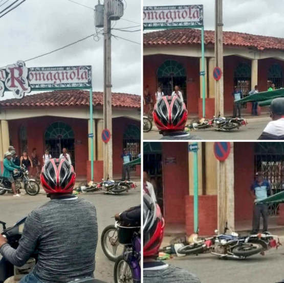 Accidente impactante en Ciego de Ávila: moto y bicicleta eléctrica colisionan en plena Carretera Central, ¡los detalles son alarmantes!