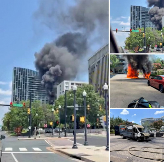 Un incendio sorpresa arrasa una van de Amazon en Arlington: ¡Detalles impactantes!