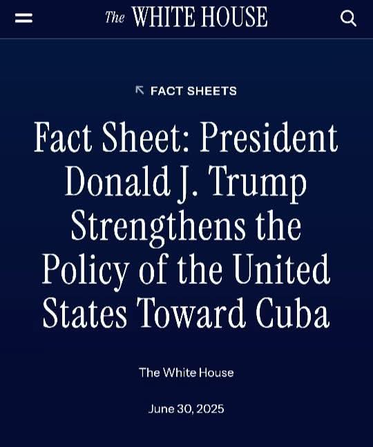TRUMP ENDURECE SU POLÍTICA HACÍA CUBA: ¿UN NUEVO CONFLICTO A LA VISTA?
