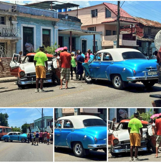 dos clásicos de los 50's se enfrentan en un accidente inesperado, ¿qué provocó este inusual encontronazo?