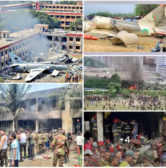 Tragedia en Bangladesh: Un avión militar se estrella contra una escuela y deja al menos 19 muertos en un horroroso accidente escolar