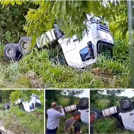 Un camión volcado causa preocupación en Cumanayagua: ¿hubo heridos? Descubre los detalles impactantes del accidente que sacudió a la comunidad.