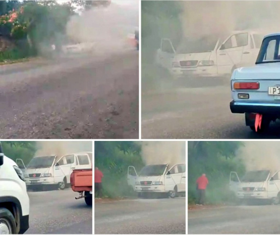 Tragedia en Guanabacoa: ¡Se incendia una van de pasajeros en la misma ruta donde murió un joven! ¿Qué está pasando en esta peligrosa vía? ¡Entérate de todos los detalles!