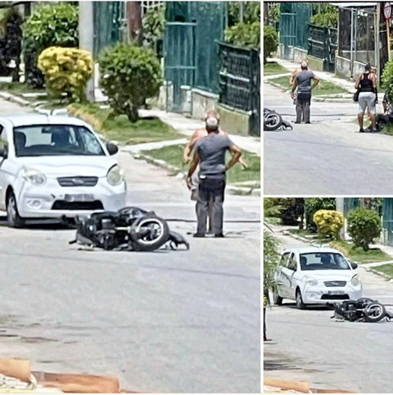 Choque violento en La Habana: Motociclista ignora señal de PARE y desata el caos, ¿cómo evitar futuras tragedias en las calles?