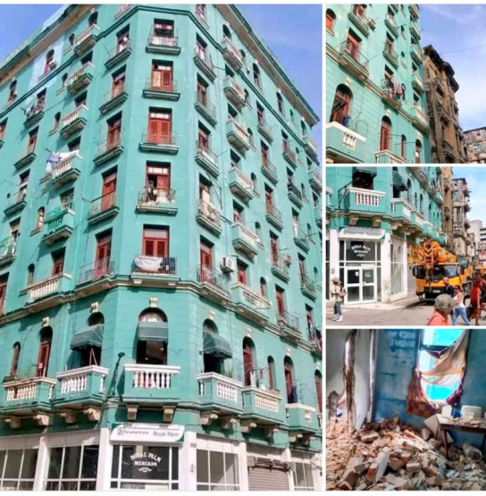 Derrumbe en Centro Habana: ¡Cuidado! Un ascensor cede y tres heridos en dramático suceso.
