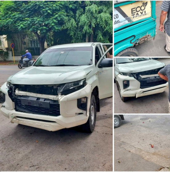 Un milagro en La Habana: Camioneta embiste triciclo y solo hay daños materiales, ¿qué medidas se tomarán para evitar futuros accidentes?