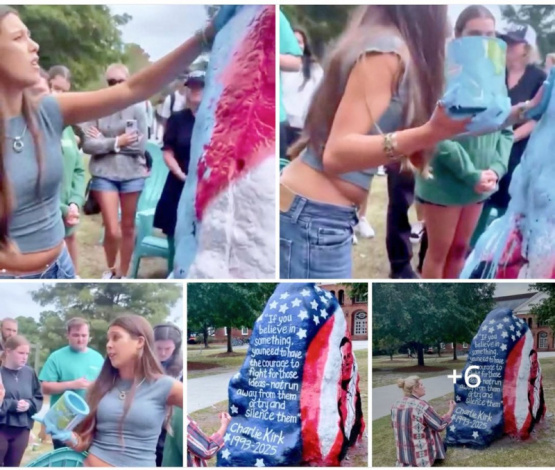 Indignación y escándalo: Estudiantes vandalizan memorial de Charlie Kirk en la UNCW ¡Exigen Justicia!