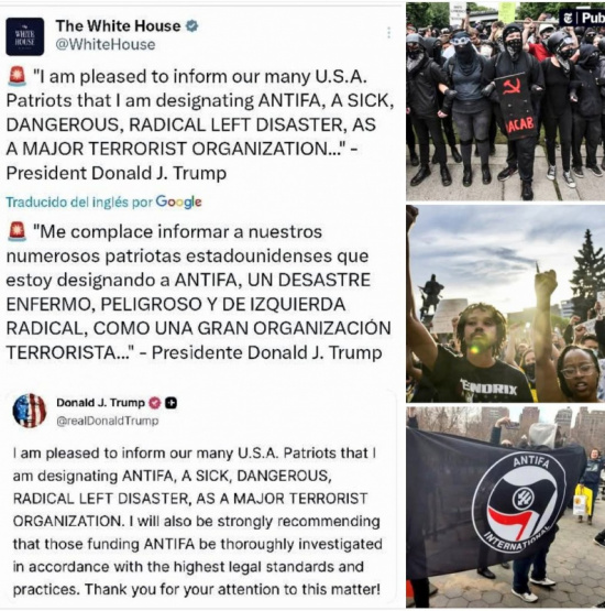 Trump declara a ANTIFA como organización terrorista: ¿Un giro radical en la lucha contra el extremismo?