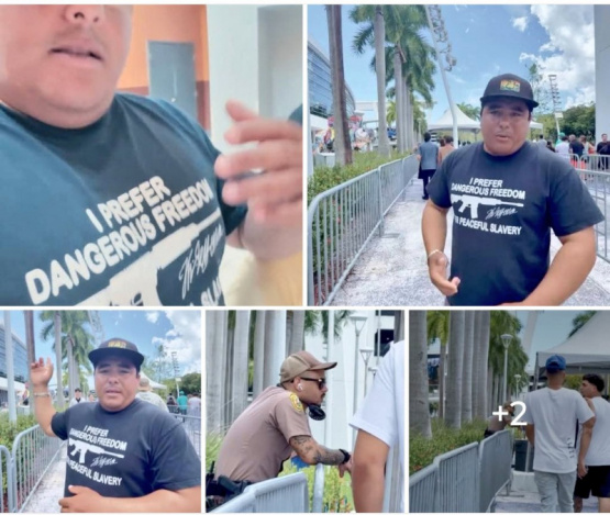 Cubano expulsado de estadio de los Marlins en Miami por llevar frase de Jefferson: ¿falta de libertad de expresión o norma de seguridad?