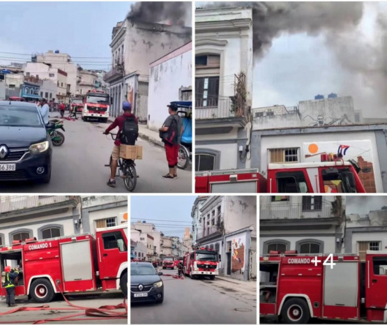Impactante incendio en el Barrio Chino de Centro Habana: ¡las llamas amenazan con desatar el caos!