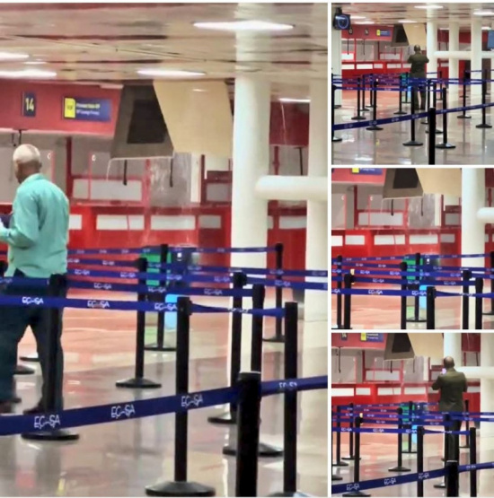 ¡Increíble pero cierto! Un salidero inunda la Terminal 3 del Aeropuerto José Martí y genera caos en los vuelos.