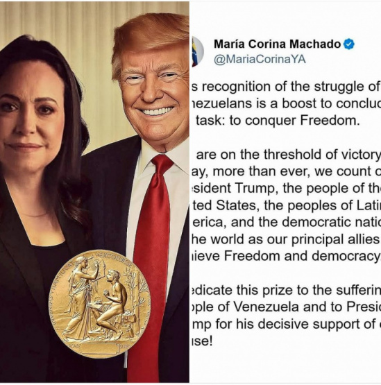 María Corina Machado sorprende al dedicar su Nobel de la Paz a Trump y al Pueblo de Venezuela: un gesto que sacudirá América Latina