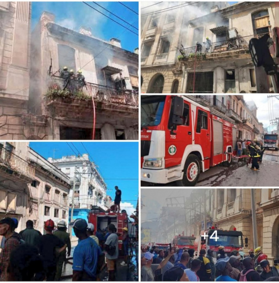 Incendio devasta hogar en Centro Habana: afortunadamente, nadie quedó herido y ya se trabaja en la asistencia a los afectados