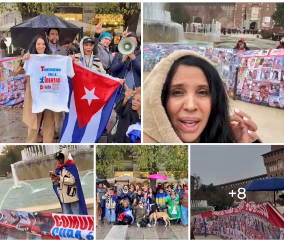 Cubanos de Europa se levantan en Milán: ¡Descubre por qué claman por la libertad de su país!